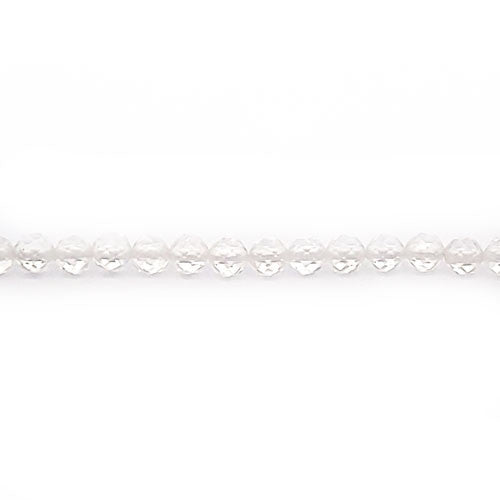 Bergkristall Kugelstrang 4 mm, facettiert - 3
