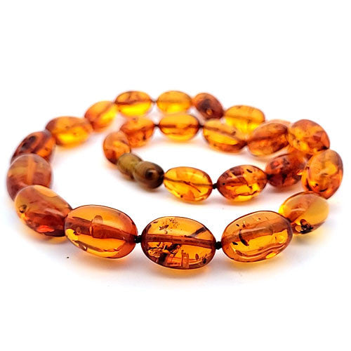 Bernsteinkette Oval 10-12 x 14-20 - 2