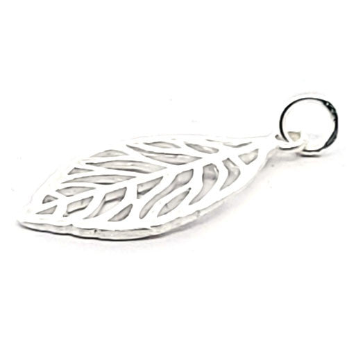 Blatt Anhänger, silber - 3