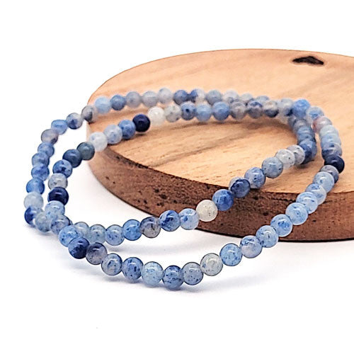 Blauquarz Kugel-Armband 4 mm - 1