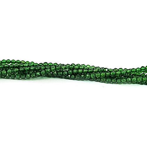 Chrome Diopside AA, 2 mm faceted bead strand