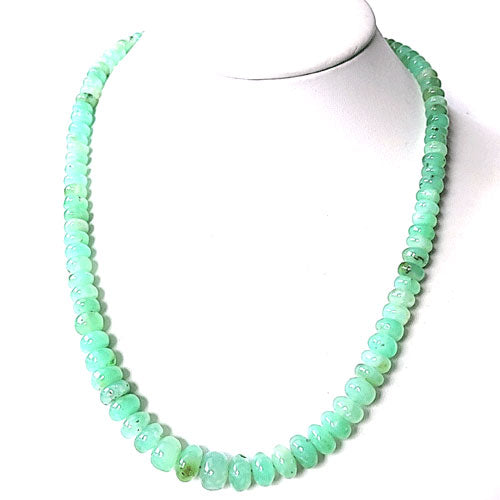 Chrysoprase chain button 6-10 mm