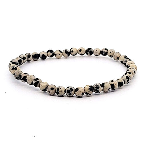 Dalmatinerstein Kugelarmband 4 mm - 1
