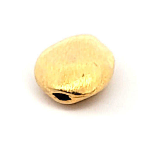 Discus oval Silberperle satiniert vergoldet 16 x 20 mm - 2