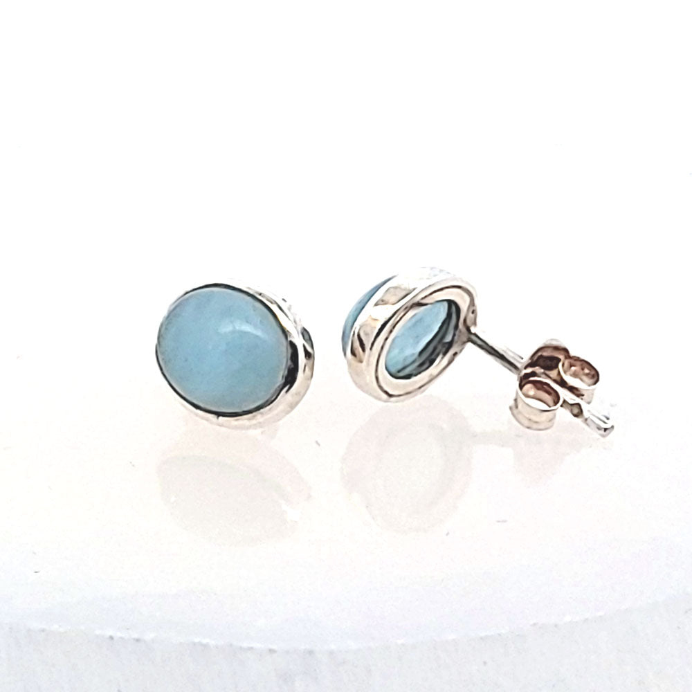 Edelstein Silberohrstecker Aquamarin_