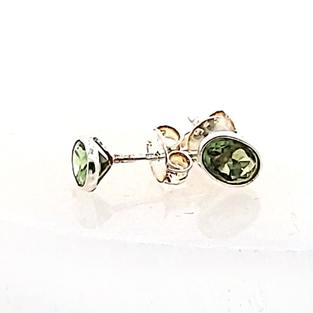 Edelstein Silberohrstecker Peridot