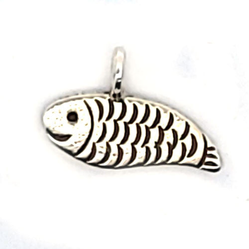 Fisch Anhänger silber geschwärzt - 2
