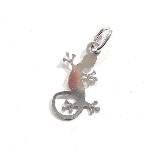 Gecko Anhänger silber rhodiniert 15mm - 1