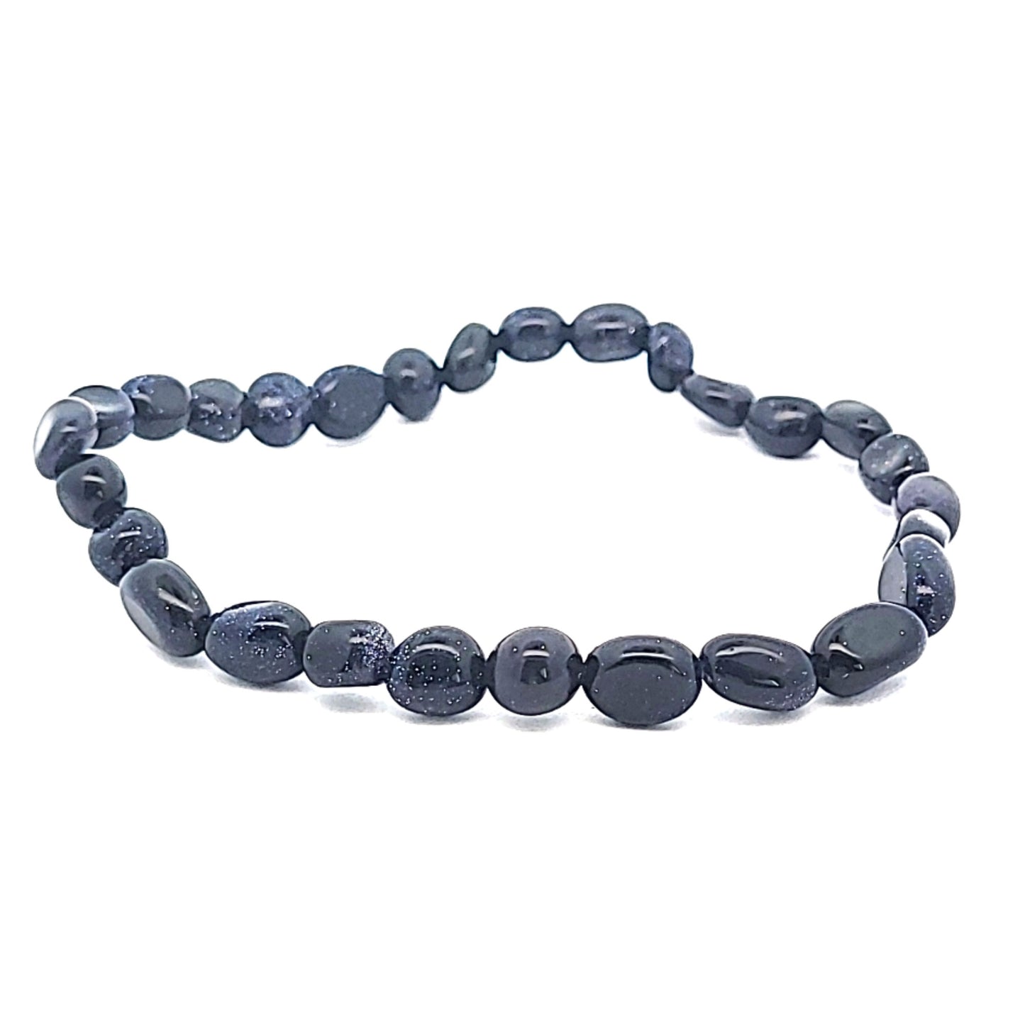 Goldfluss blau Armband Tumble