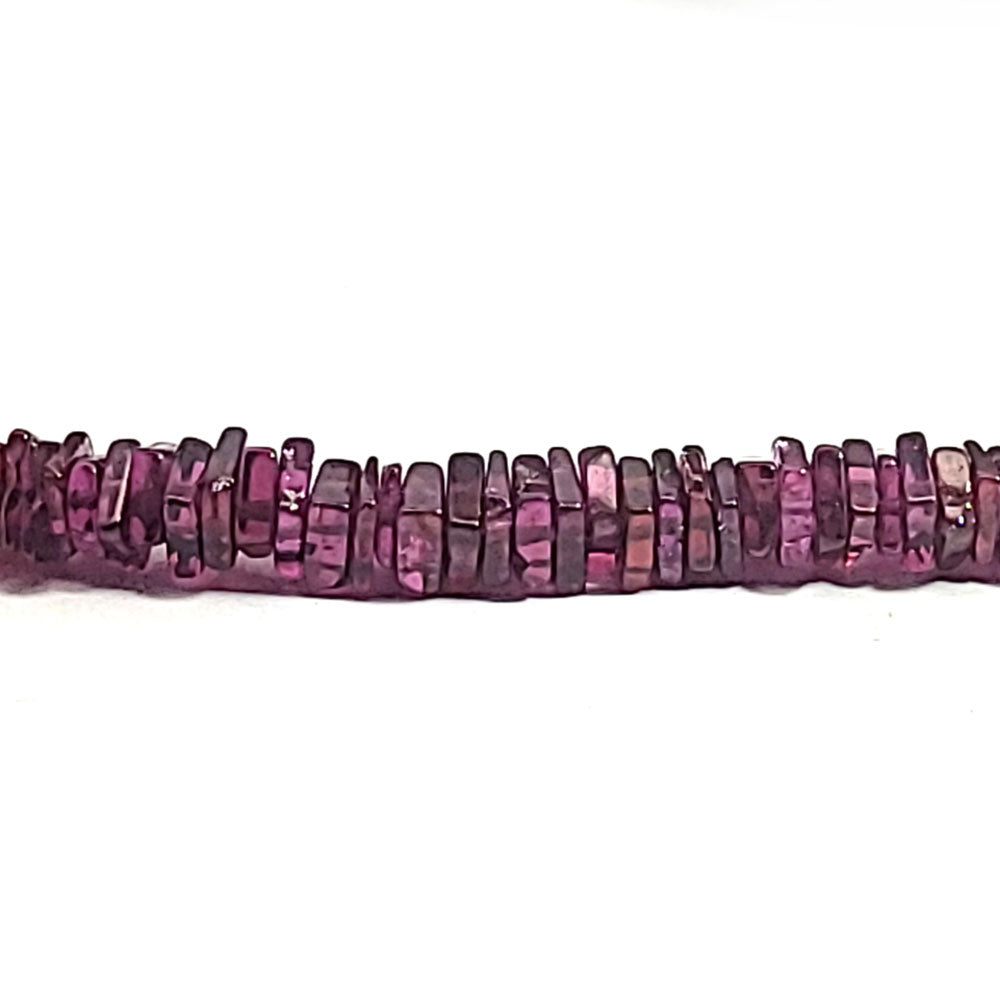 Granat Kette Square 6 mm