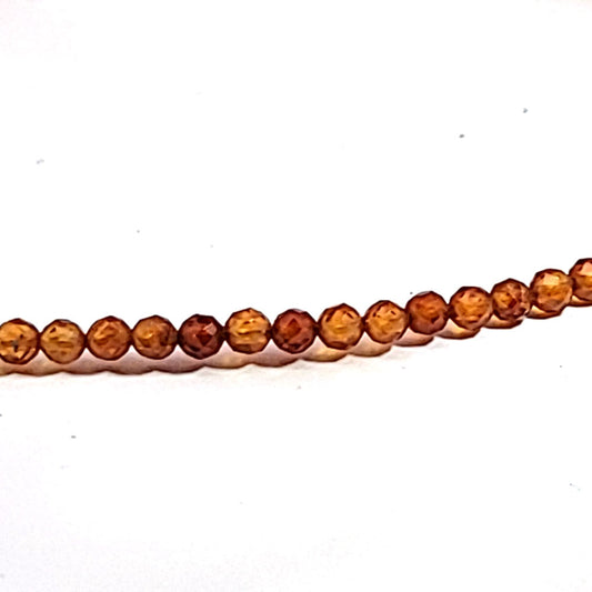 Granat orange Kugelkette 3 mm facettiert