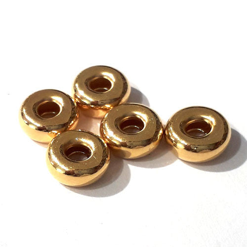 Hohlring 8 mm, Silber vergoldet - 1