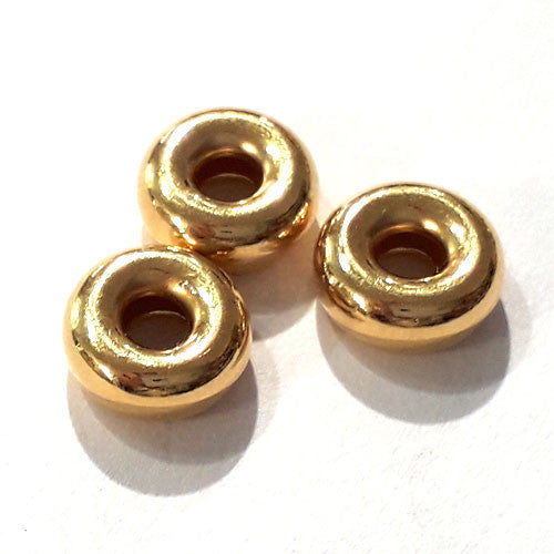 Hohlring 10 mm, Silber vergoldet - 1