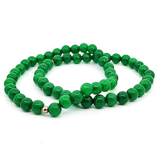 Jade grün (gefärbt) Armband 6 mm - 2