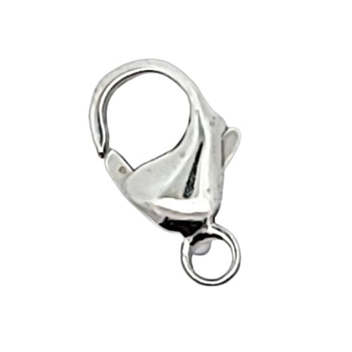 Karabiner mit fester Öse 11 mm, Silber rhodiniert - 1