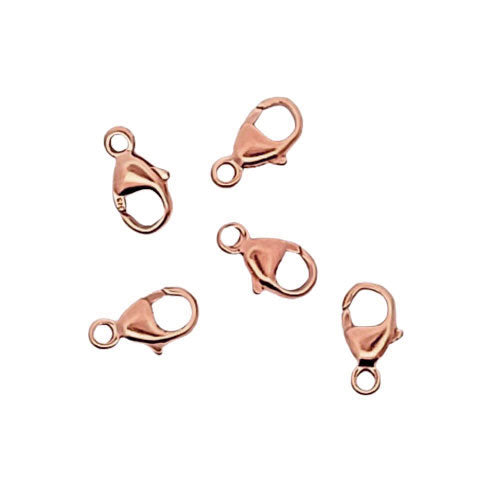 Karabiner-feste Öse 9mm rose vergoldet