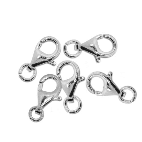 Karabiner 9 mm, Silber rhodiniert (5 Stk.) - 1