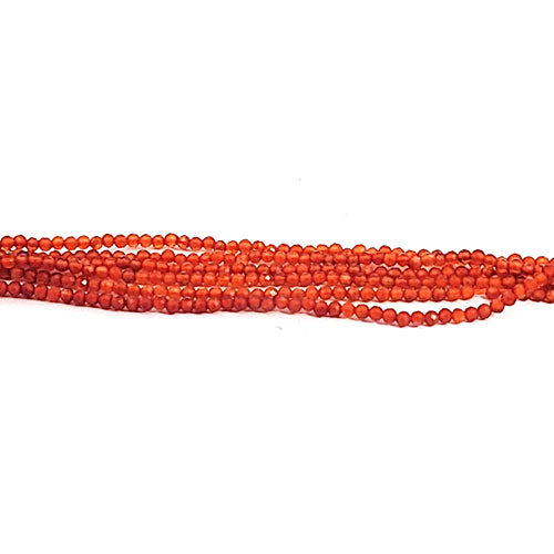 Carnelian, 2 mm faceted bead strand