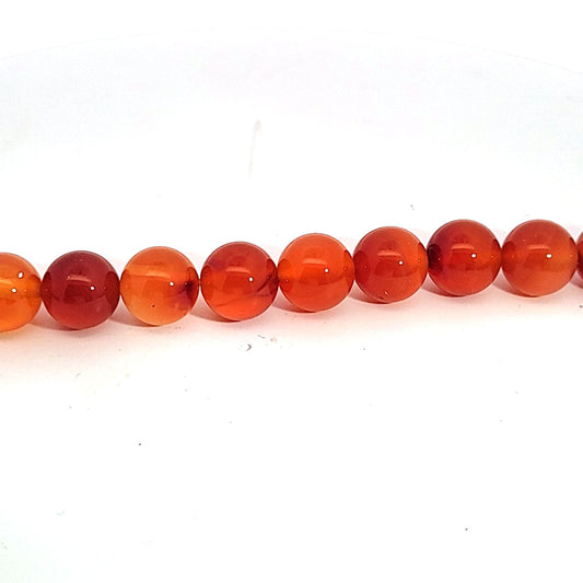Carnelian, bead strand 10 mm