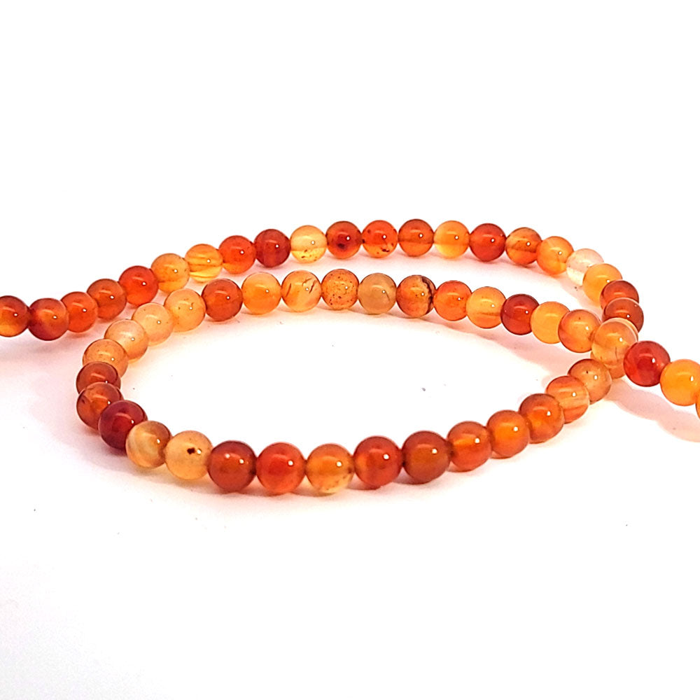 Carnelian, 6 mm bead strand