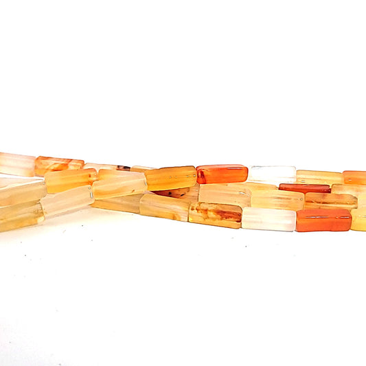 Carnelian, strand square 13 x 4 mm