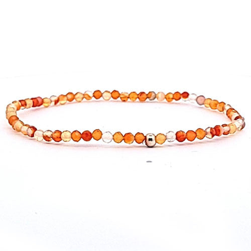 Karneol Armband facettiert 3 mm - 2