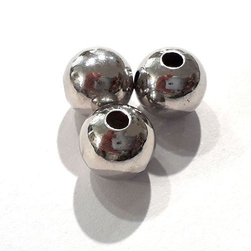 Kugeln 5 mm, 10 Stück, Silber rhodiniert - 1