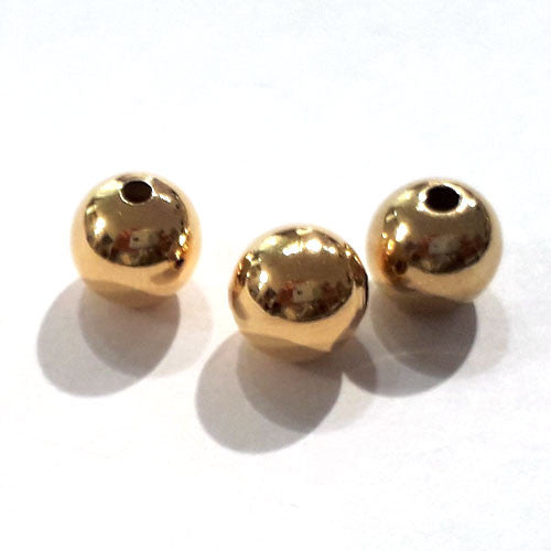Kugeln 6 mm, 4 Stück, Silber vergoldet - 1
