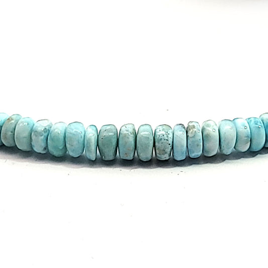 Larimar Kette Button 6 mm