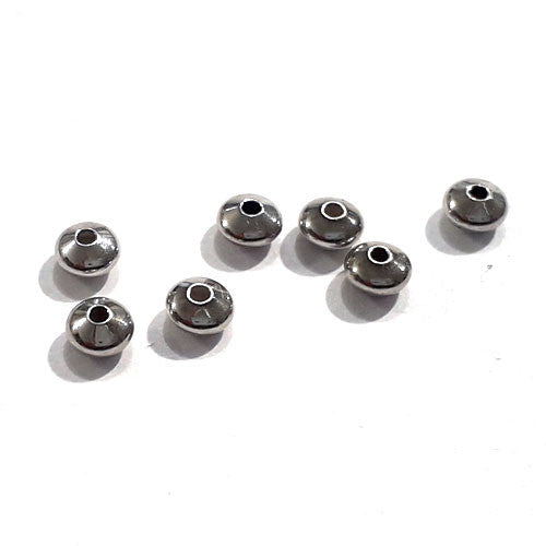 Linsen 4,5 mm, 10 Stück, Silber rhodiniert - 1