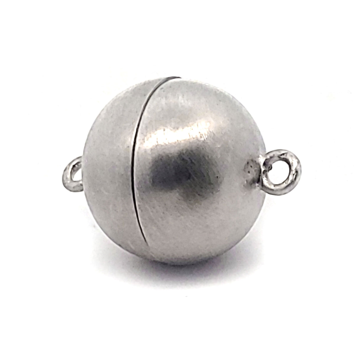 Magnet-Kugelschließe 20 mm, Silber rhodiniert matt by Steindesign