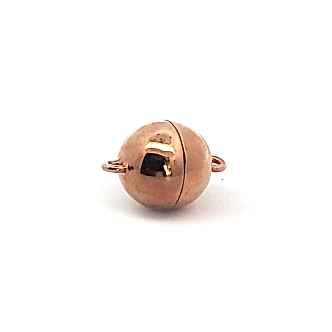 Magnet-Kugelschließe 12 mm, Silber rosé vergoldet by Steindesign