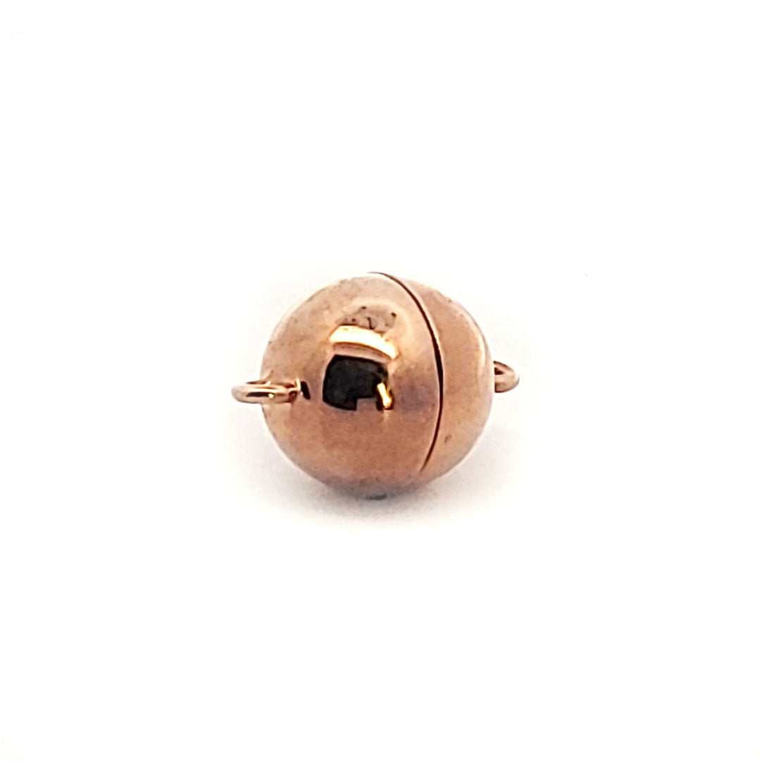 Magnet-Kugelschließe 12 mm, Silber rosé vergoldet by Steindesign