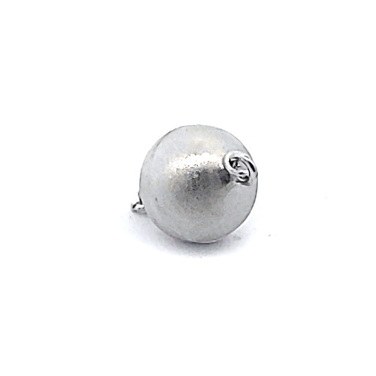 Magnet-Kugelschließe 12 mm, Silber rhodiniert matt