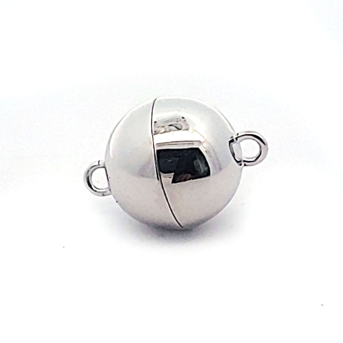 Magnet-Kugelschließe 14 mm, Silber rhodiniert by Steindesign