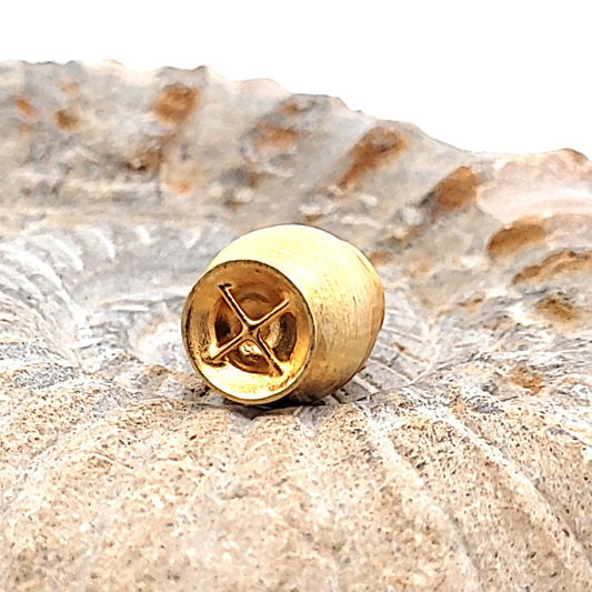 Magnetschließe Candy klein, Silber vergoldet matt