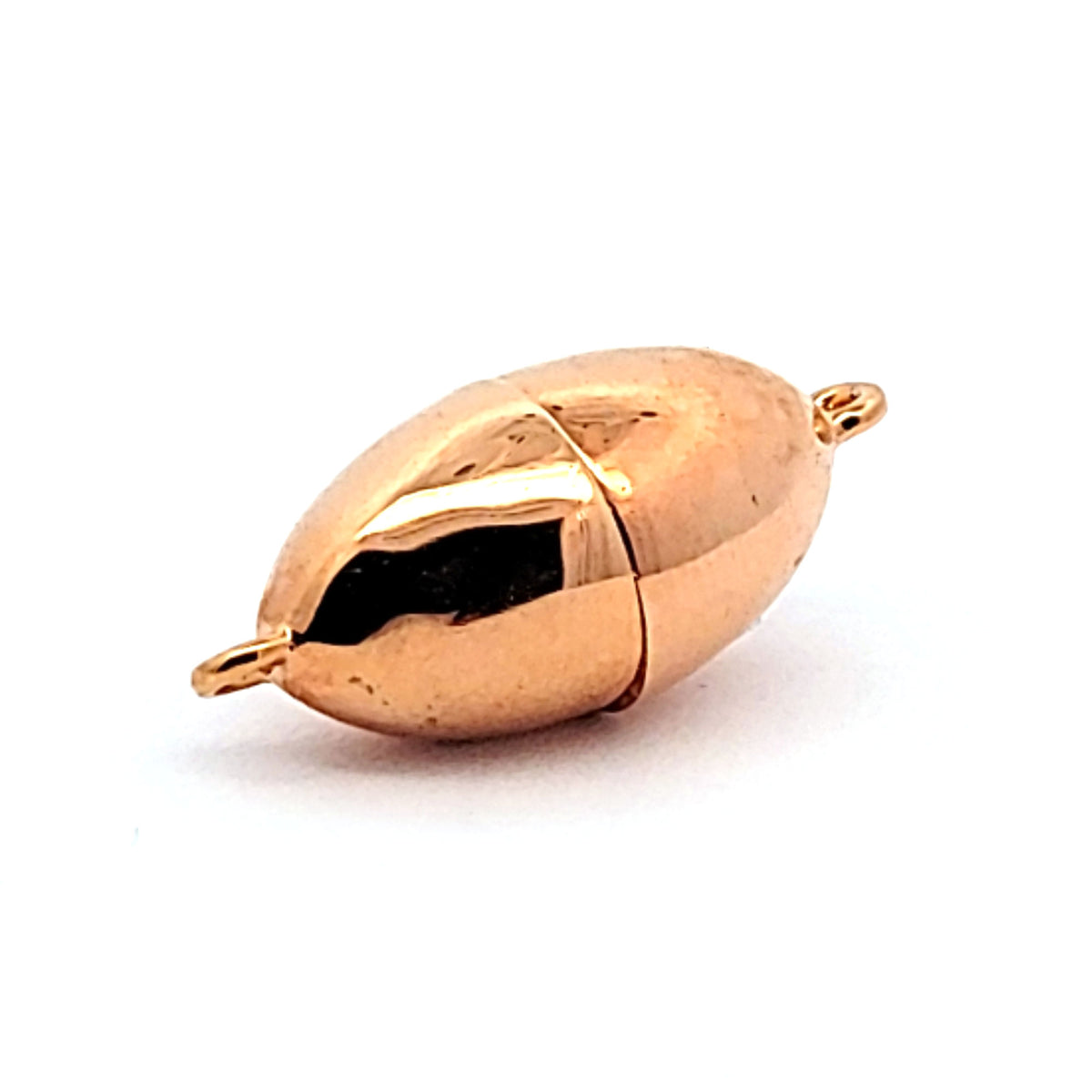 Magnetschließe oval 12 mm, Silber rosé vergoldet by Steindesign