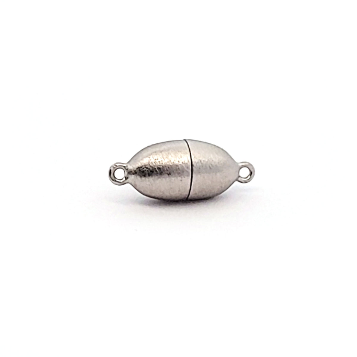 Magnetschließe oval 8 mm, Silber rhodiniert matt by Steindesign