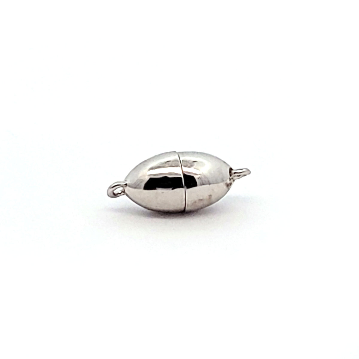 Magnetschließe oval 8 mm, Silber rhodiniert by Steindesign