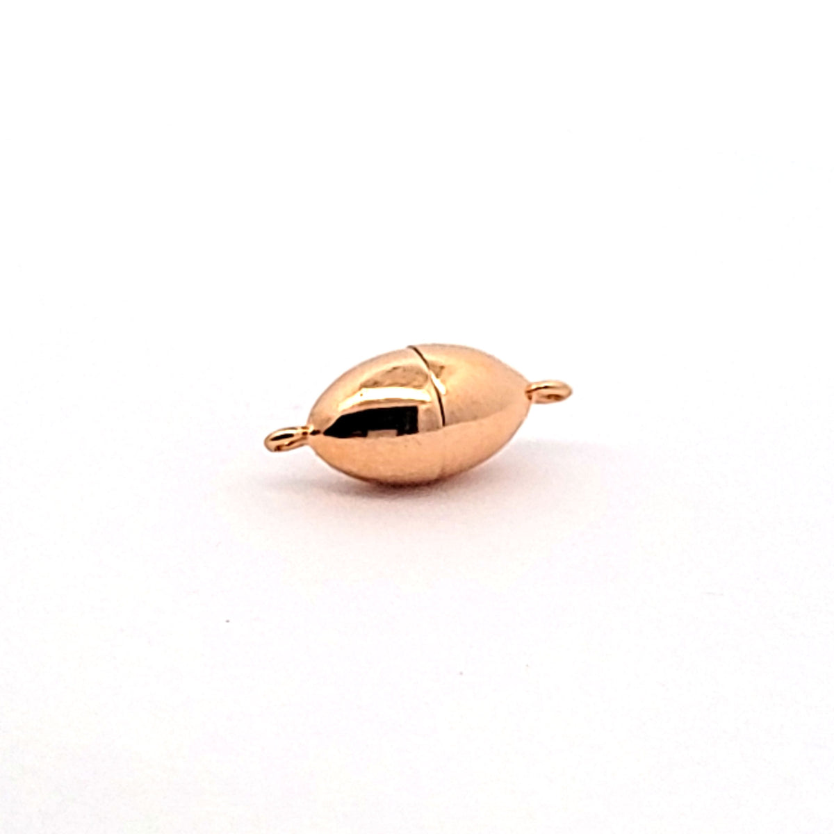 Magnetschließe oval 8 mm, Silber rosé vergoldet poliert by Steindesign