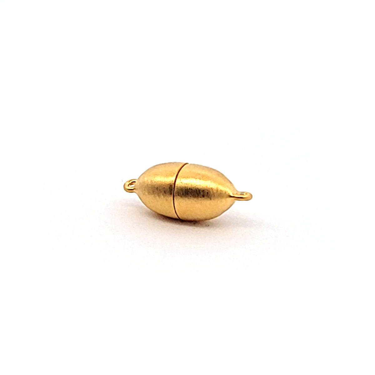 Magnetschließe oval 8 mm, Silber vergoldet matt by Steindesign