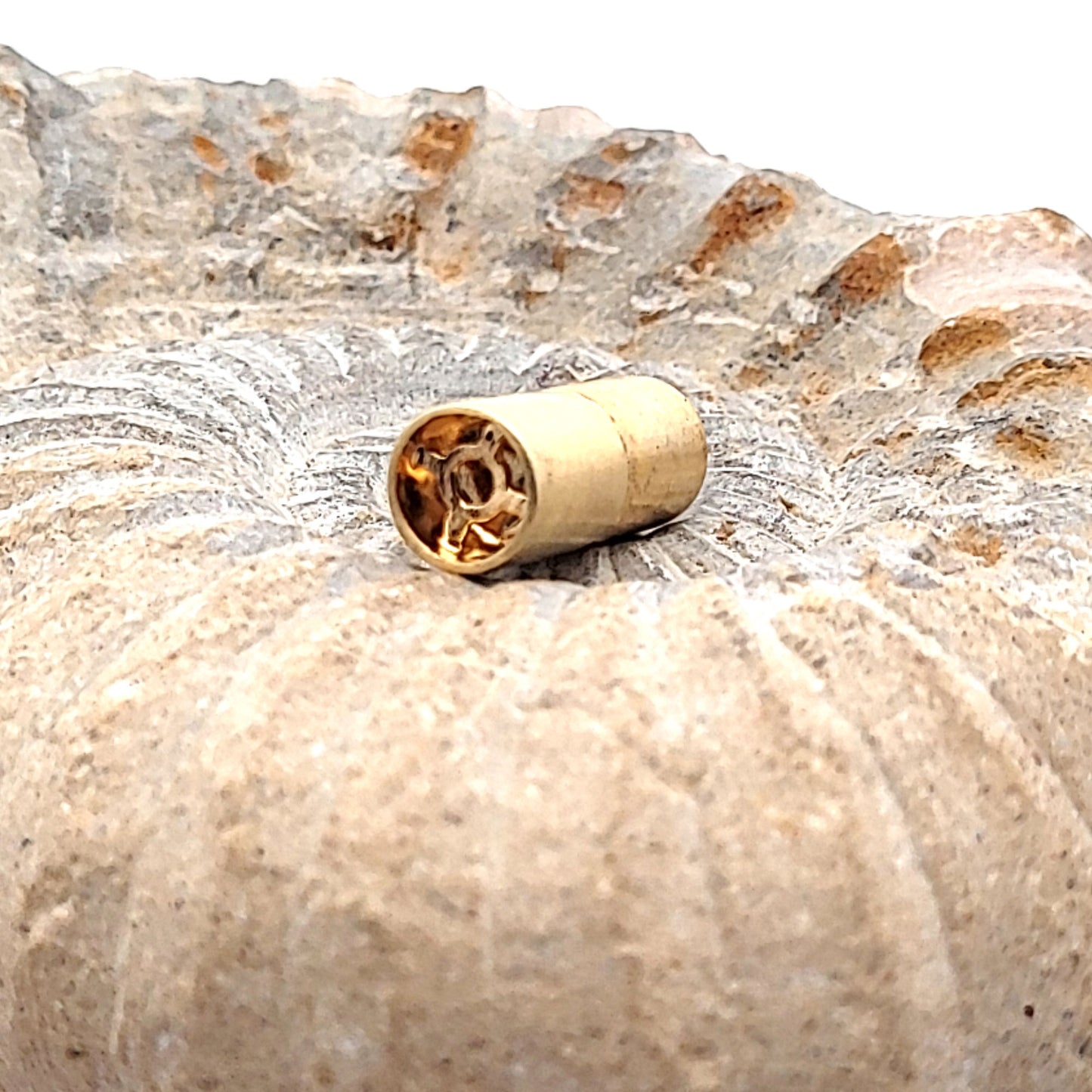 Magnetschließe Zylinder "Multi-Row " 8 mm, Silber vergoldet matt