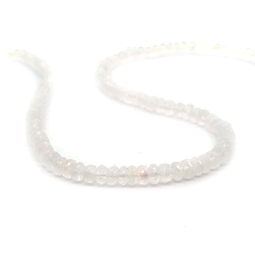 Moonstone, button strand 6 mm faceted
