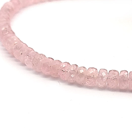 Morganit Kette Button 7 mm facettiert