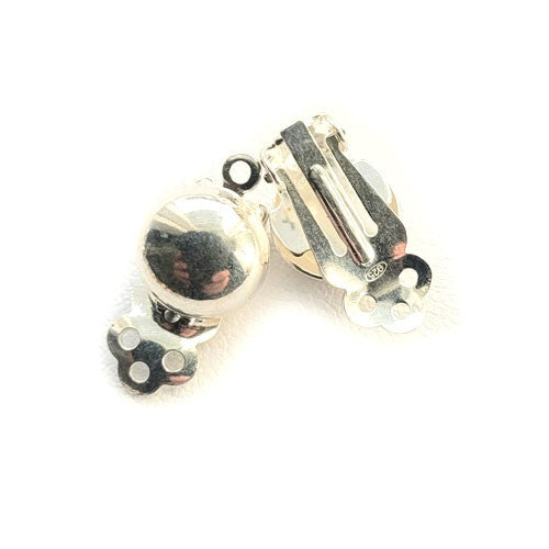 Ohrclipspatent 10 mm, Silber Steindesign - 1