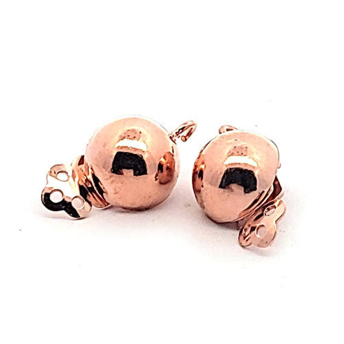 Ohrclipspatent 12 mm, Silber rosé vergoldet - 1