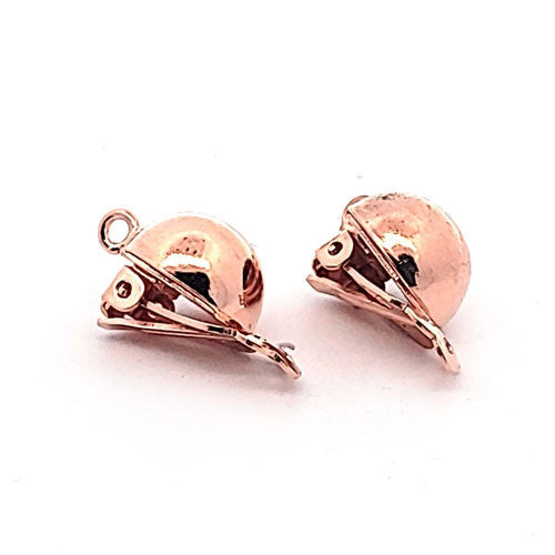 Ohrclipspatent 12 mm, Silber rosé vergoldet - 2
