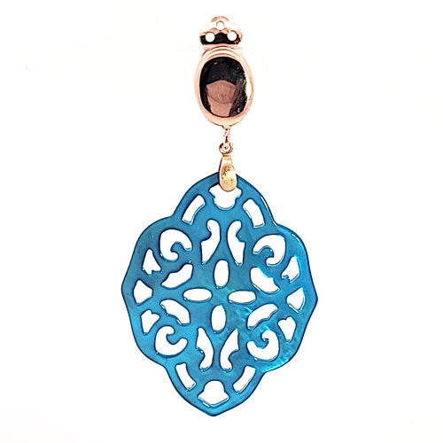 Ohrclipspatent Oval, Silber rosé vergoldet - 5