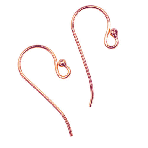 Ohrhaken Simple, silber rosé vergoldet - 1
