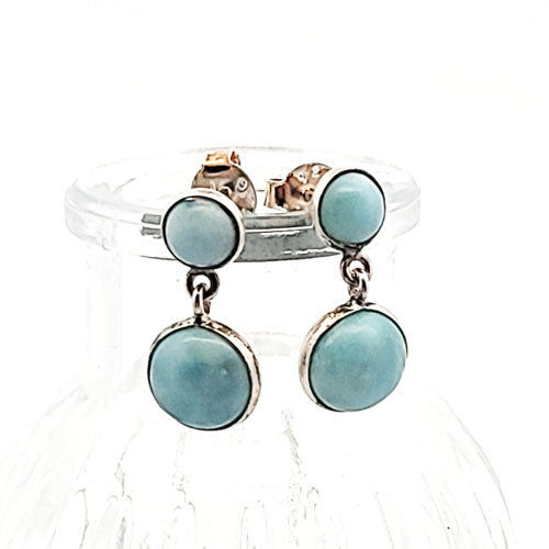 Ohrringe aus Larimar in Silber